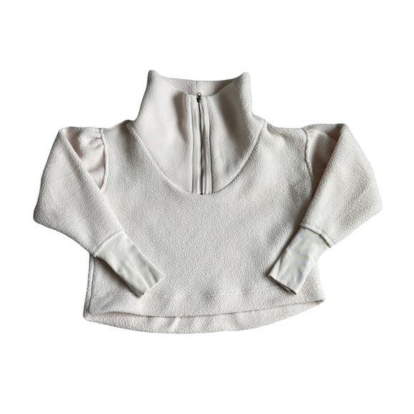 Free People Poppy Pullover half zip fleece sweater - Picture 2 of 7